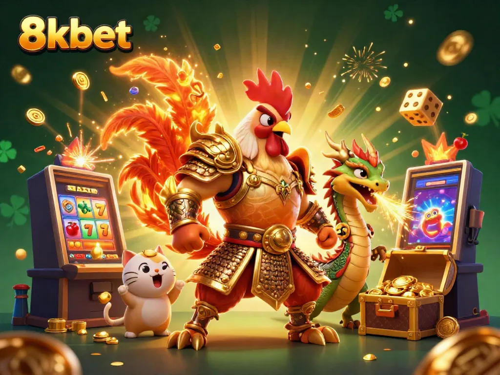 Engage with exciting 8xbet gameplay featuring colorful characters, slots, and vibrant casino elements.