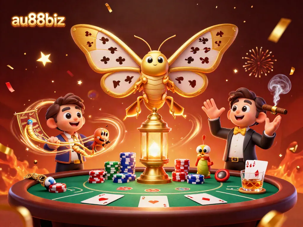 Join the excitement at au88biz with vibrant casino scenes, poker tables, and dynamic characters.