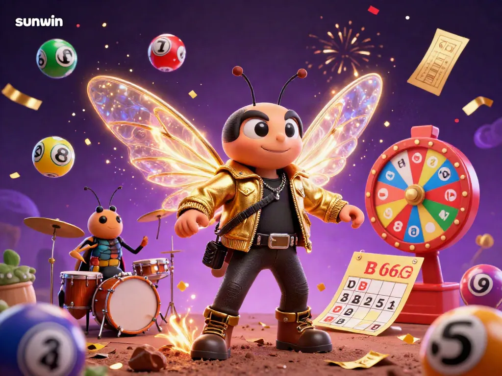 Experience the excitement of sunwin with vibrant lottery themes and animated characters.