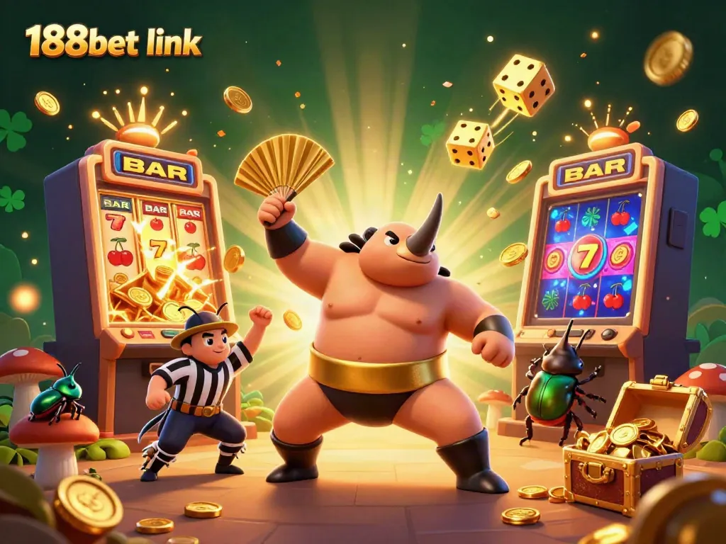 Experience the excitement of online gaming with 188bet link showcasing a dynamic casino scene bursting with energy.