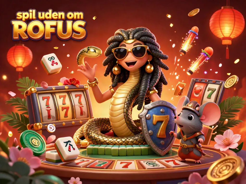 Engage in exciting gaming adventures at spil uden om ROFUS with vibrant slot reels and lucky elements.