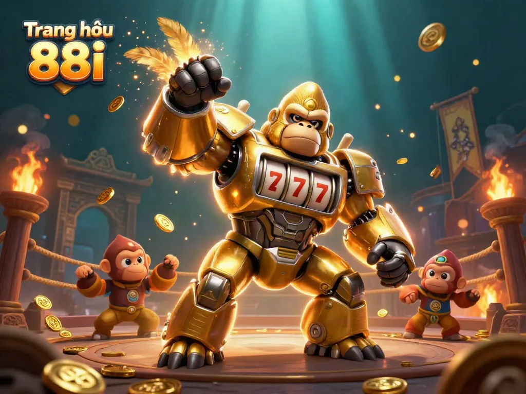 Experience thrilling gameplay on Trang chủ 88i with a dynamic golden gorilla mech and casino elements.