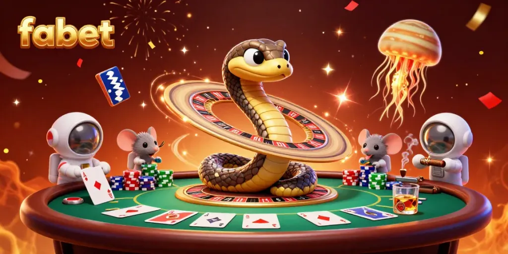 Experience vibrant gambling action at fabet with cosmic characters and dynamic casino elements.