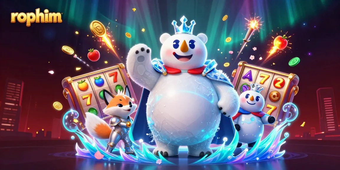 Experience thrilling rophim slots and attractions with breathtaking 3D visual effects in this casino scene.