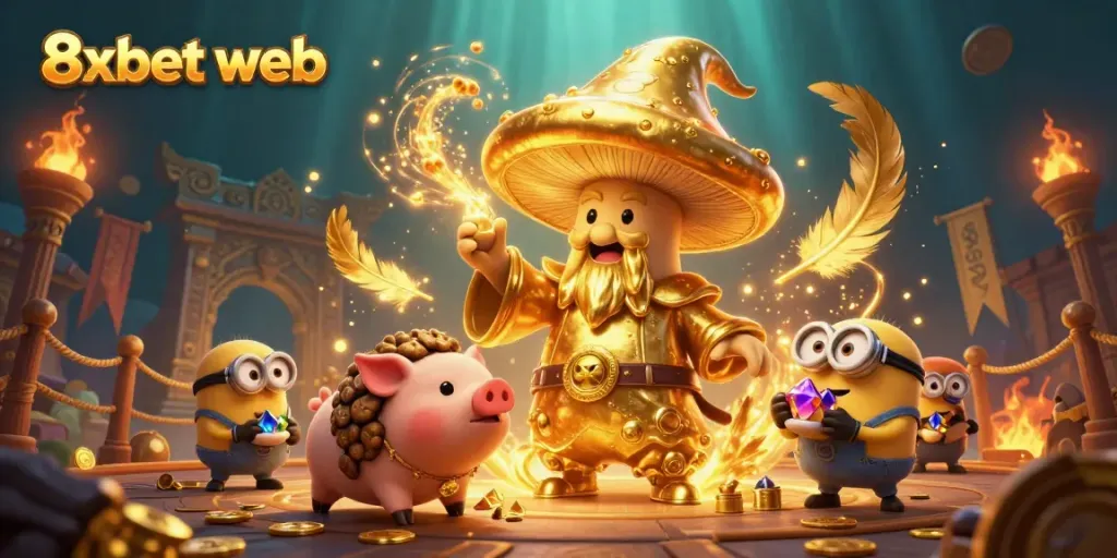Engage with thrilling gameplay at 8xbet web, featuring vibrant characters and rich casino elements.