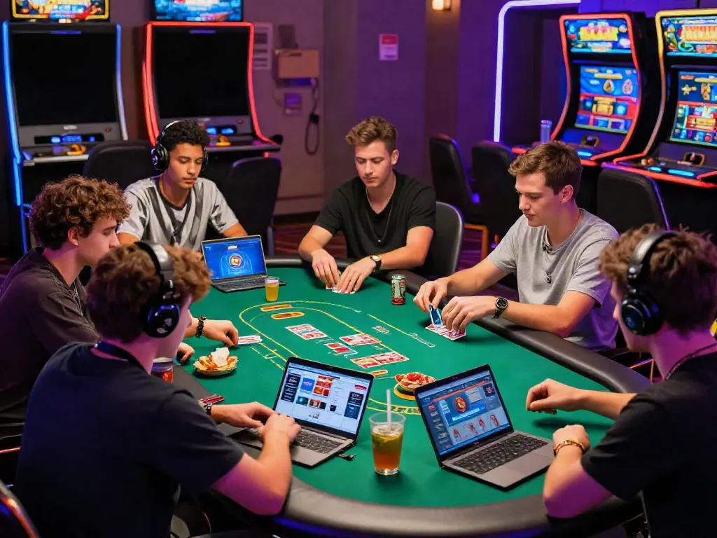 Live casino gaming experience at https://playsv88.net/ with players around an immersive table.