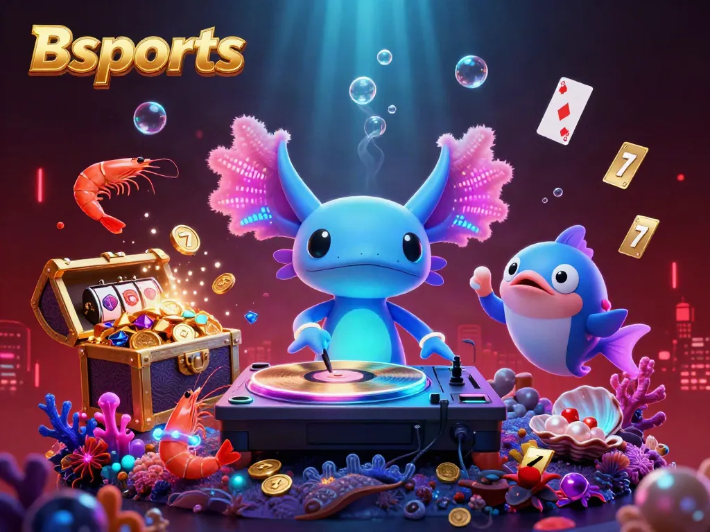 Bsports offers dynamic underwater casino experience with vibrant characters and action-packed elements.