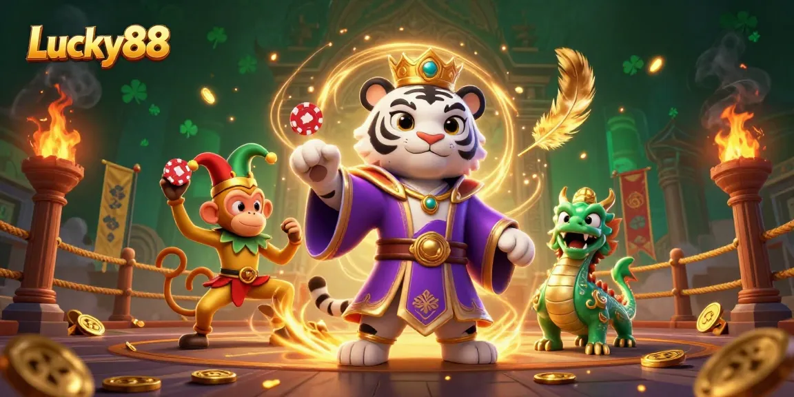 Experience thrilling gameplay with Lucky88's vibrant casino scene filled with engaging characters.
