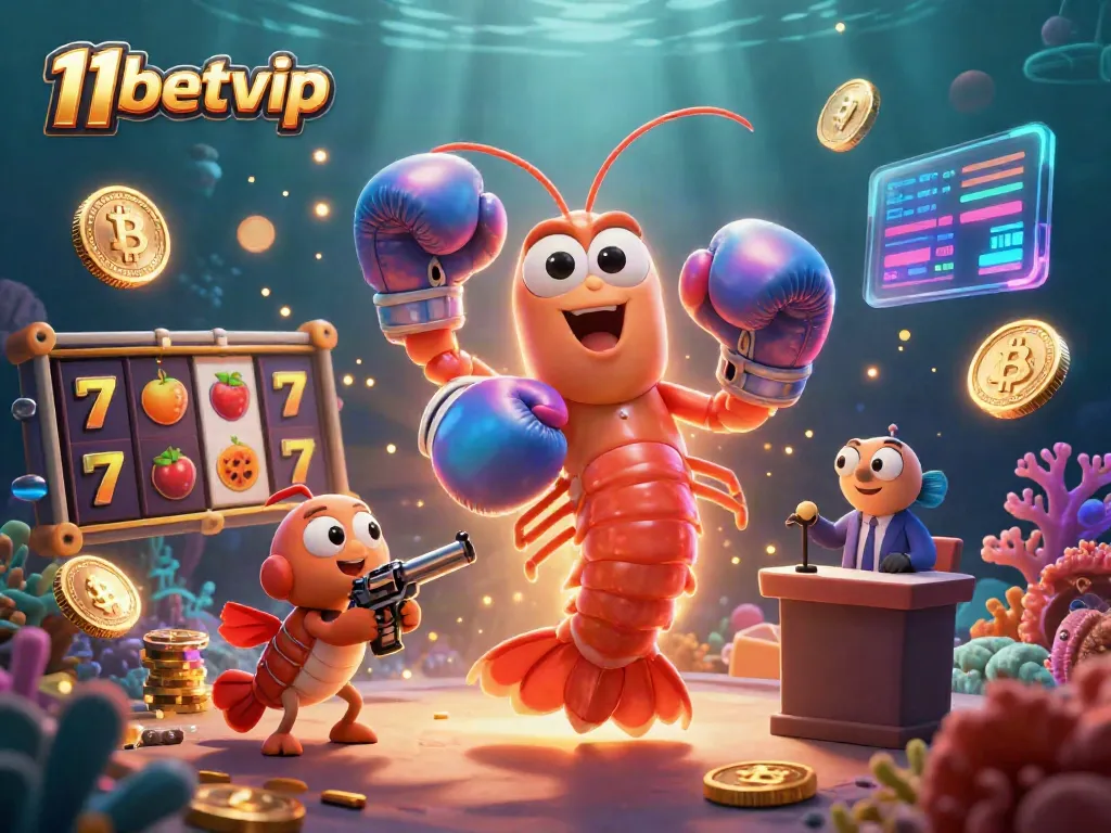 Experience thrilling wins at 11betvip with vibrant casino elements and undersea action!
