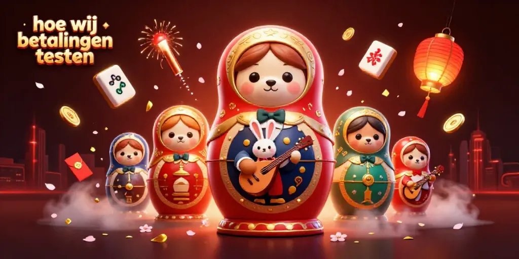 Engage with hoe wij betalingen testen through an enchanting illustration of casino-themed characters and vibrant elements.