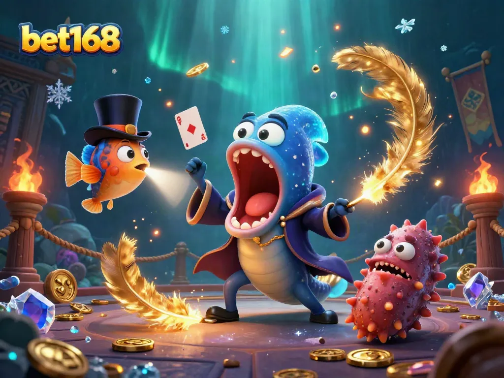 Experience the thrill of bet168 with a vibrant underwater casino magic scene.