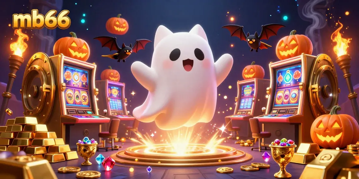 Play and win big with mb66 in a thrilling casino atmosphere featuring a friendly ghost cat.