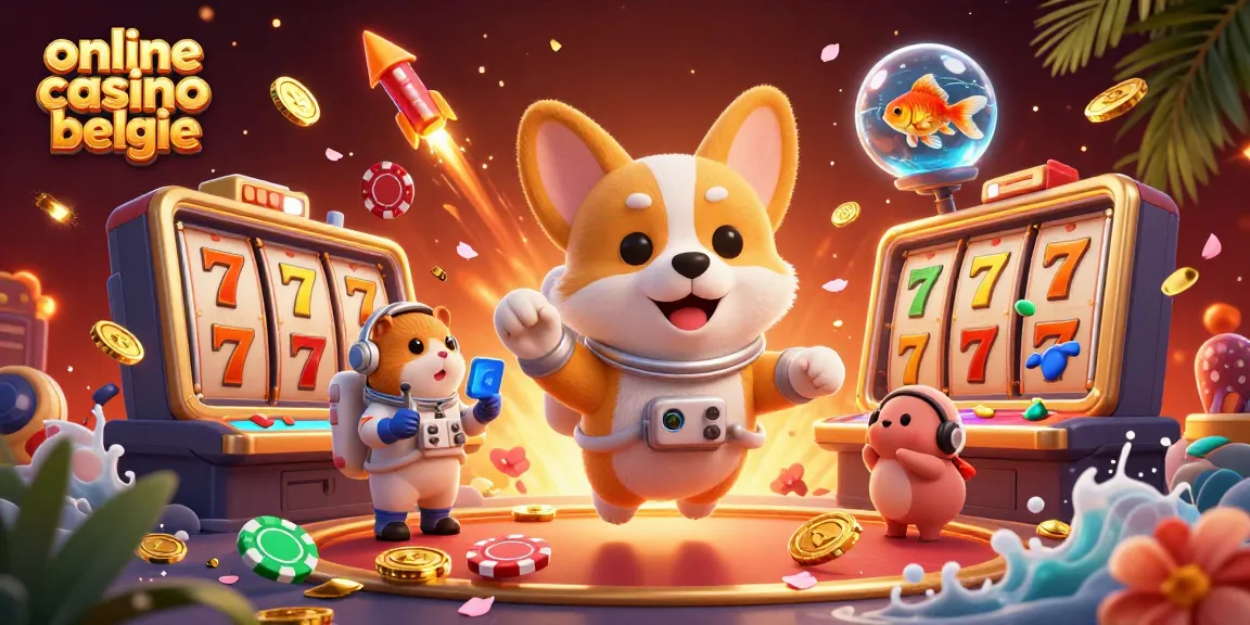 Experience the excitement of online casino belgie with a dynamic 3D casino scene featuring fun characters.