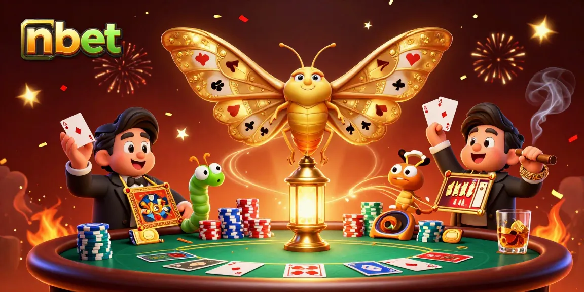Experience the thrill of nbet at a vibrant casino scene with poker elements and stunning graphics.