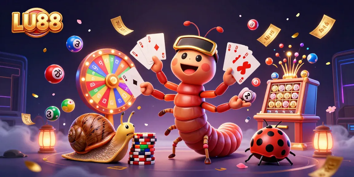 Experience the excitement of LU88 live gaming with vibrant casino elements and engaging characters.