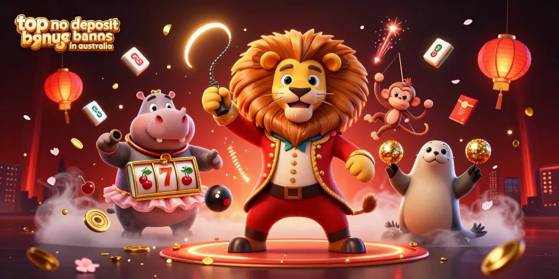 Engage with top no deposit bonus casinos in australia through an action-packed casino scene highlighting thrilling game elements.
