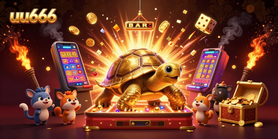 Engage with exciting uu666 casino games featuring a vibrant jackpot explosion of coins and golden visuals.