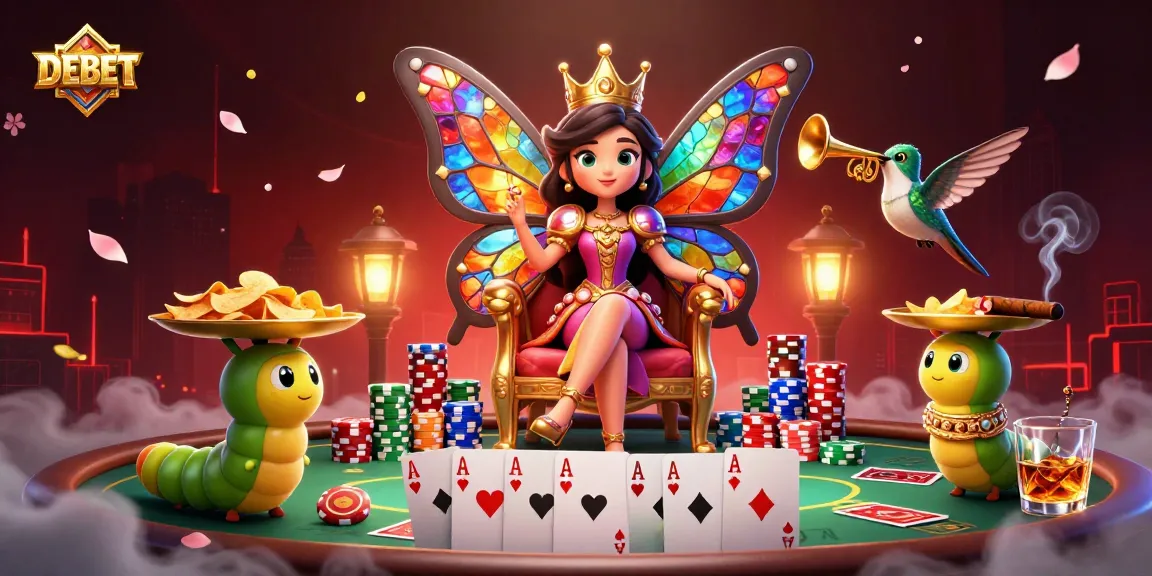 Experience thrilling gameplay with DEBET as 3D characters embody the excitement of poker.
