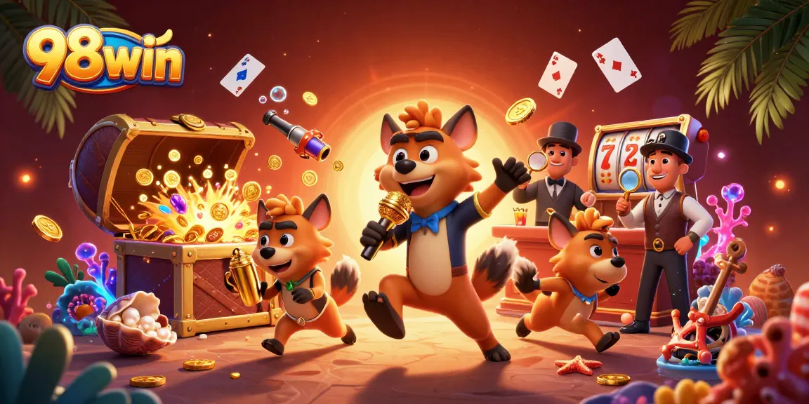 Experience dynamic gambling fun with 98win's hyena casino characters and exciting elements.