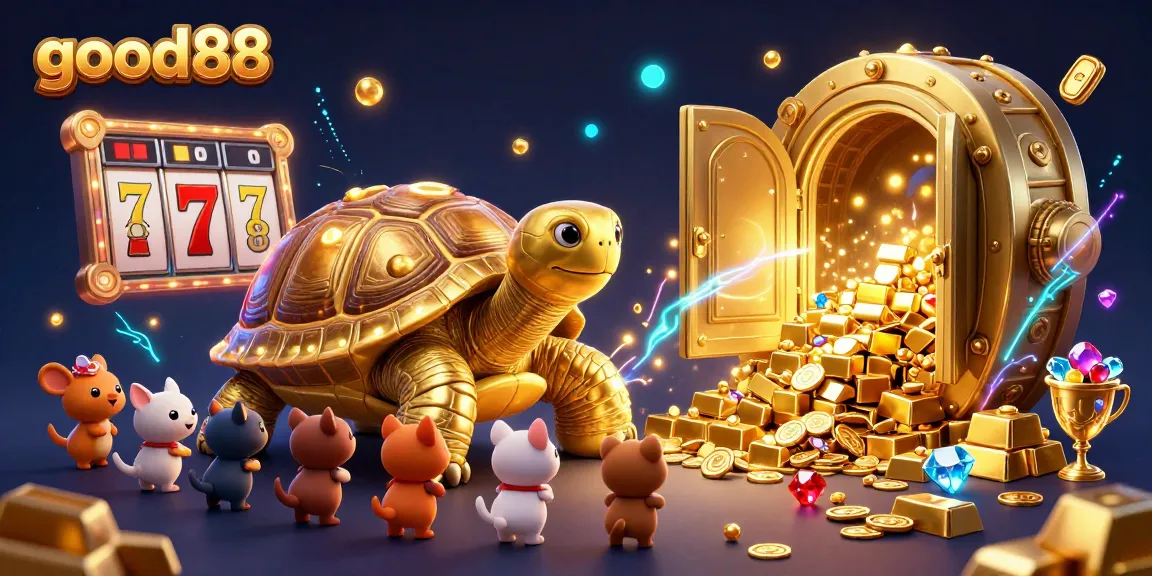 Experience excitement with good88's thrilling slot and jackpot games amidst vibrant treasures.