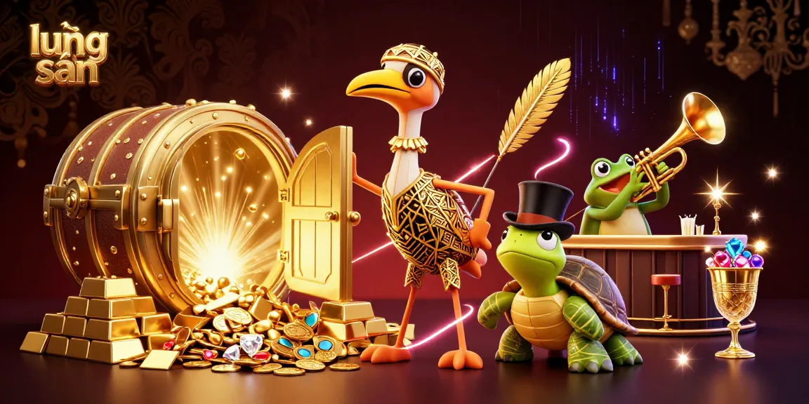 Experience thrilling moments at lương sơn casino with vibrant 3D characters and sparkling treasures.